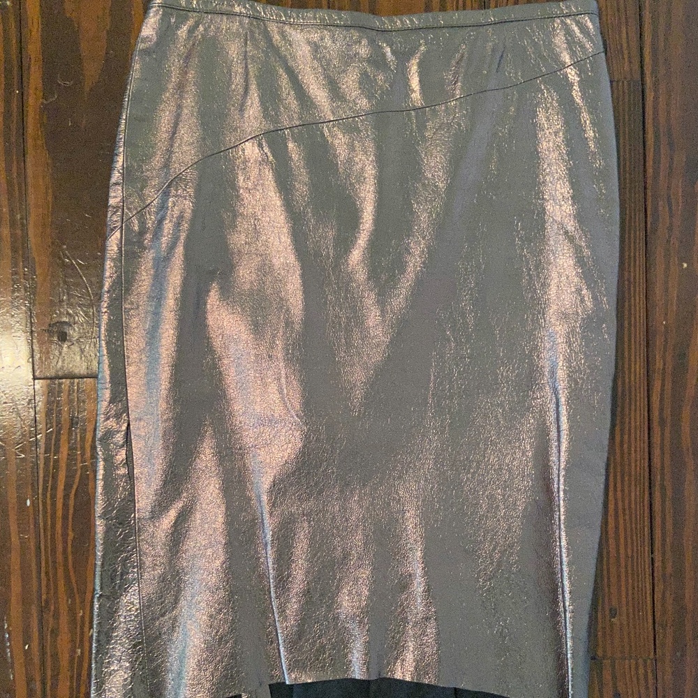 bronze leather skirt